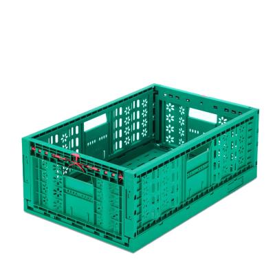 Cesto de armazenamento de plástico dobrável para fácil transporte e armazenamento de frutas em material PP