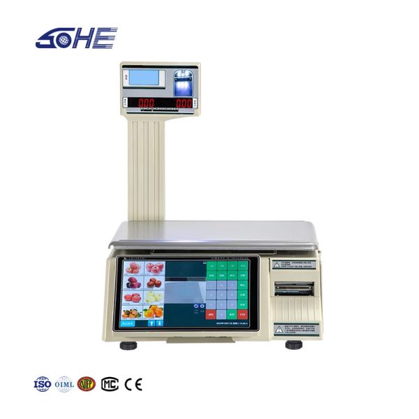Maximum Range 30kg Intelligent Bar Code Table Scale SHW-TMF6 with 10/7 Inch