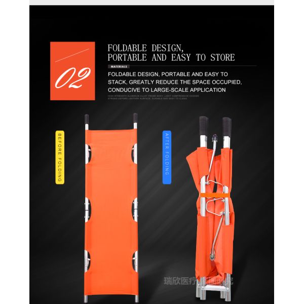 Rescue Folding Medical Stretcher Patient Collapsible Stretcher Ambulance