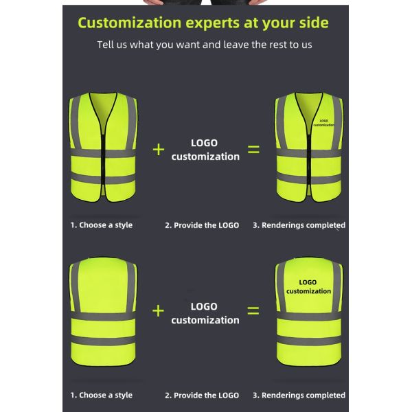 Customized Men's Reflective Jacket Soft shell Work wear Coat for Outdoor Safety Apparel