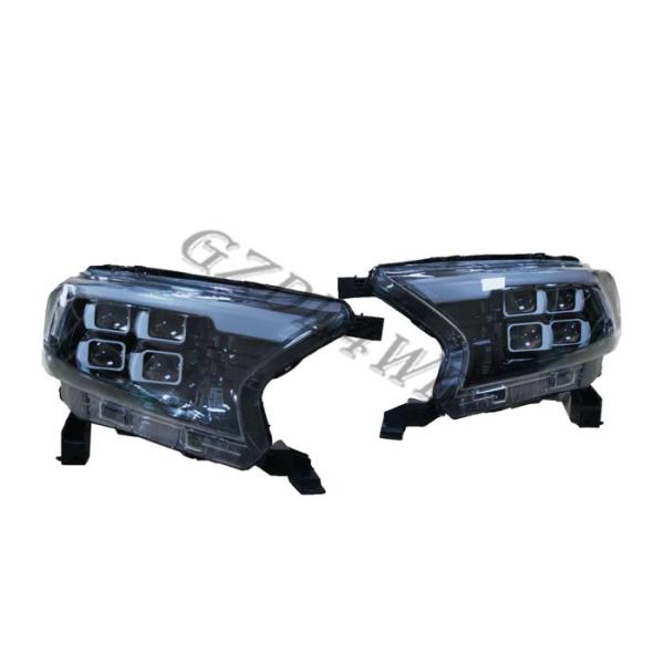 As luzes pretas da cabeça do diodo emissor de luz dos jogos do corpo de carro conduziram luzes da cauda para Ford Ranger 2015+