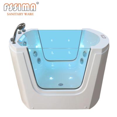 Newborn Small Baby Massage Bathtub Freestanding With Led Lights FSSIMA