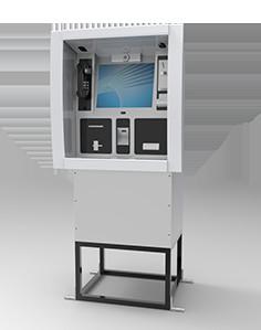 Wall Mounted / Through Wall Kiosk Cash Operate For Money Deposit Withdraw Transfer