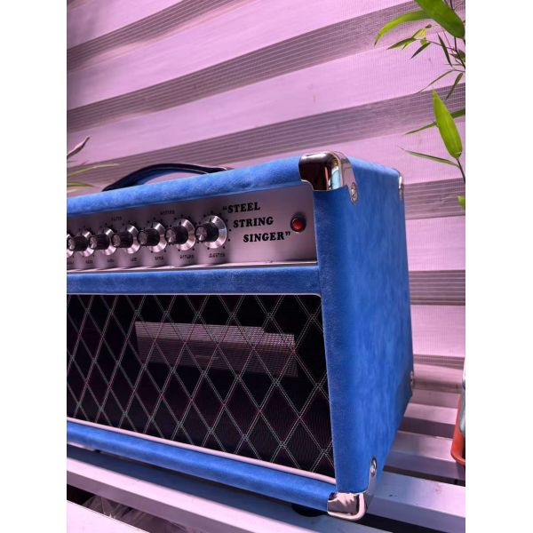 Custom D Style Steel String Singer Head 20W 50W 100W with Suede Blue Color, Grand Amplifier SSS Model