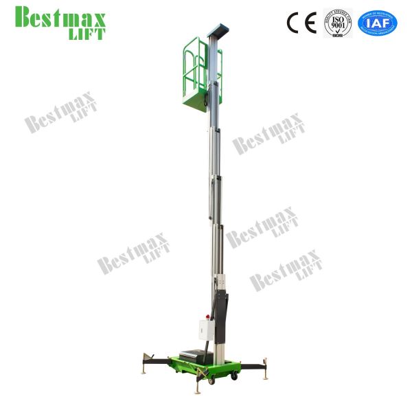 9 de única medidores plataforma de trabalho aéreo móvel do mastro, elevador vertical bonde
