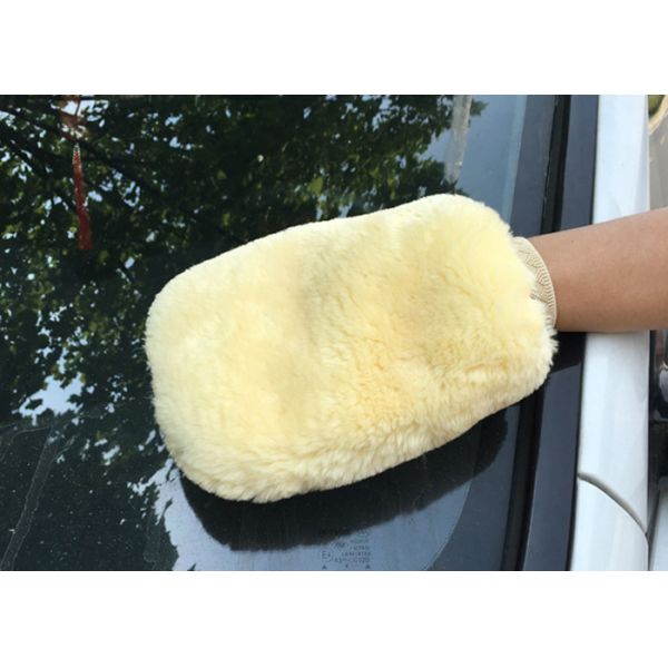 Неподдельный Миттен мытья шерстей стороны двойника перчатки мойки овчины для детализировать автомобиля