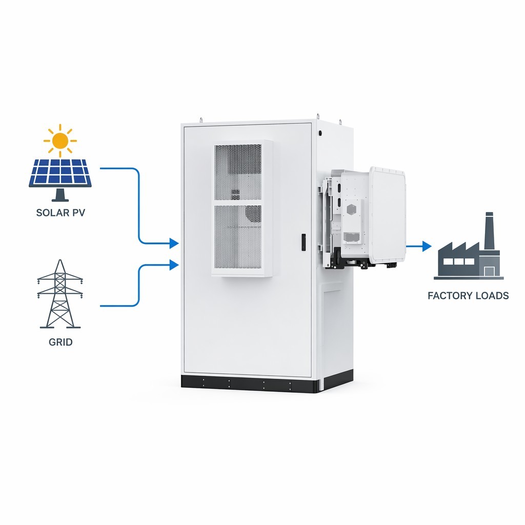 241kWh Industrial Commercial LiFePO4 ESS Cabinet Large Factory Peak Shaving Solar Backup Energy Storage System - Tianon