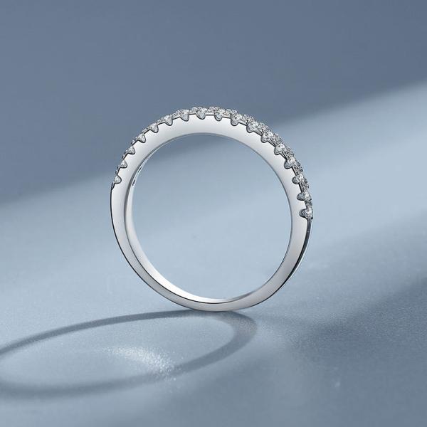 12# 13# 14# Stainless Gold Rings Luxury Silver Moissanite Ring
