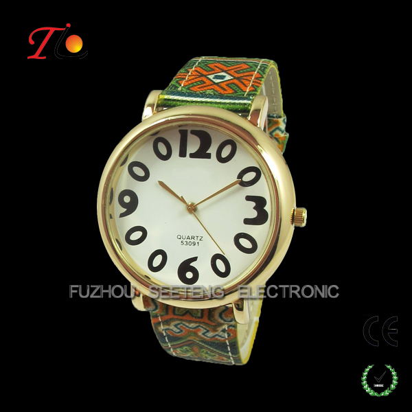 Colorful nylon and fabric watch popular wholesale festival items