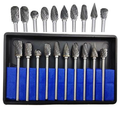 6mm 1/4 prime prime Shank Dia Metal Gravação de moagem de madeira Polir Borros rotativos de tungstênio Conjunto de ferramentas de portação Borros de carburo