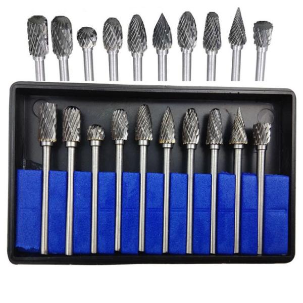 1/4 Diâmetro da haste Carbide Rotary Burr Set 8PCS para projetos de trabalhos de madeira