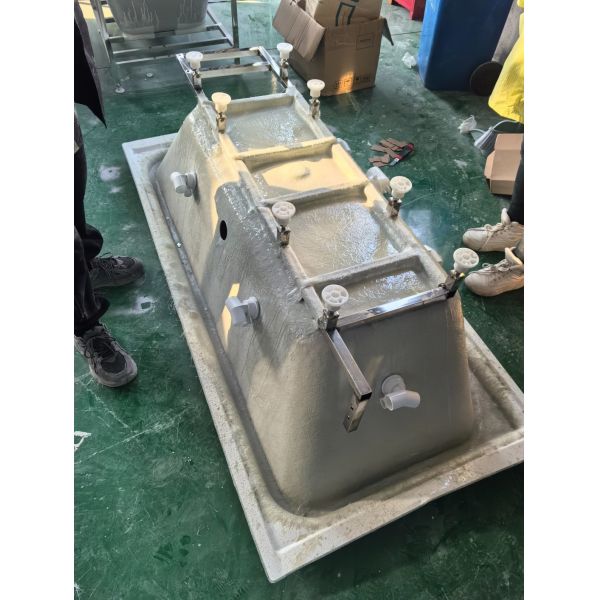 Pure PMMA Acrylic Freestanding Hydro Massage Bathtub with 7 Colors Changing LED Light