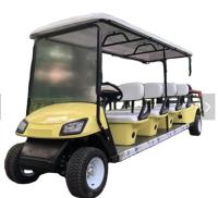 10 Personnes Club Car Cart Précédent Limousine Custom Golf Cart Jaune Couleur basse vitesse