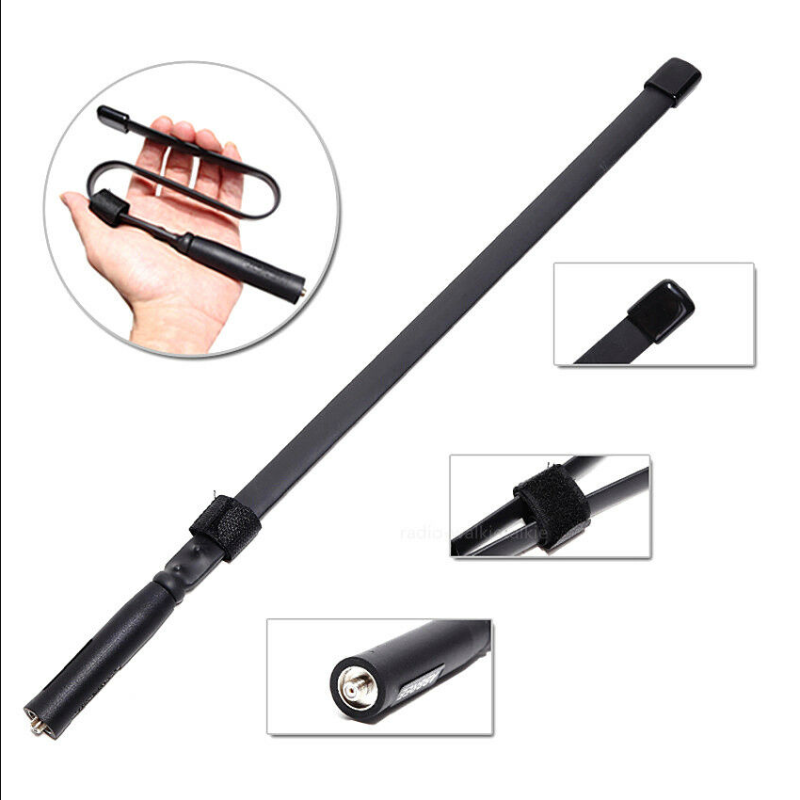 VHF/UHF 144/527MHz Walkie Talkie Antenna with Foldable Design and 1W Output Power