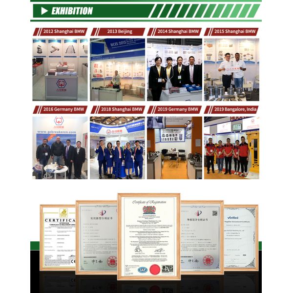 Détecteur hydraulique de roche détecteur de membrane marteau GHB230 pour 25-38 tonnes excavateur