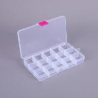Boîte de rangement en plastique blanc à 15 compartiments avec séparateurs amovibles