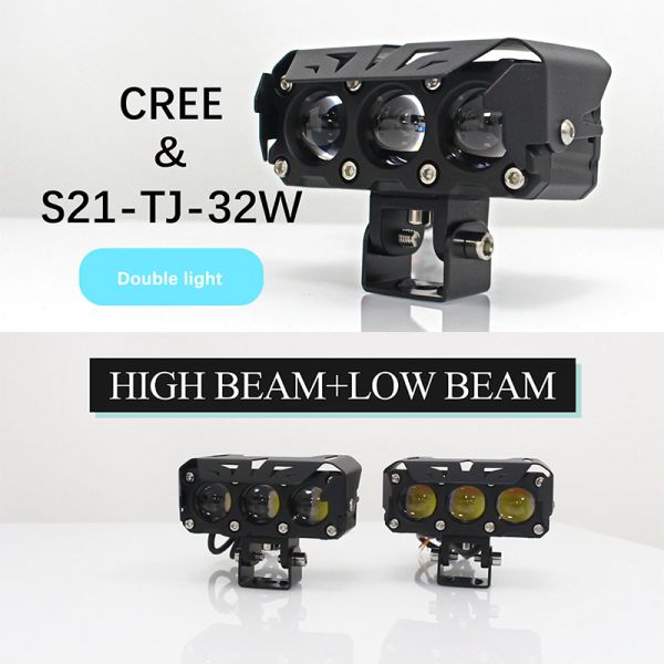 4900Lm/PC Lâmpadas LED de motocicleta Lâmpadas exteriores 32W Lâmpadas Moto LED