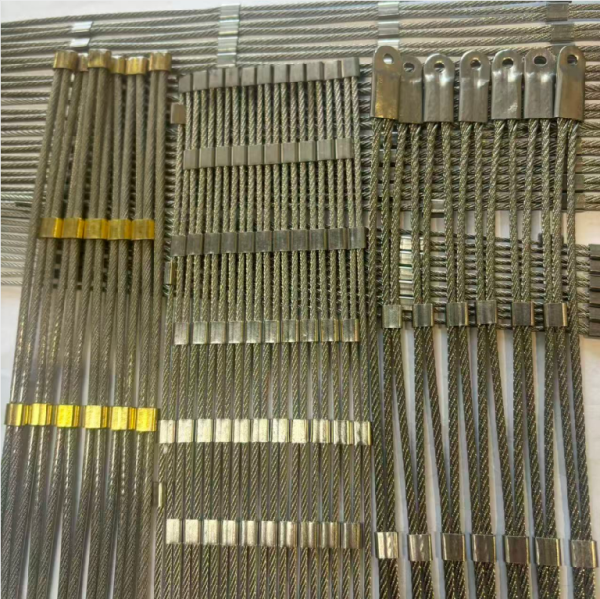 SS316 High Strength Knotted Wire Ss Rope Mesh For Fall Prevention Systems