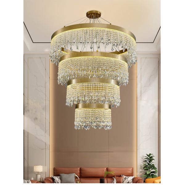 Modern oval crystal chandelier Crystal Light Kitchen Fixture Led Modern Home Decor Staircase Lighting(WH-CY-168)