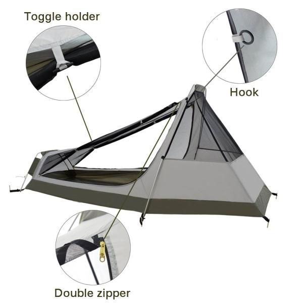 1-Person 3-4 Season Camping Hiking Lightweight Backpacking Camouflage Tent For Outdoor