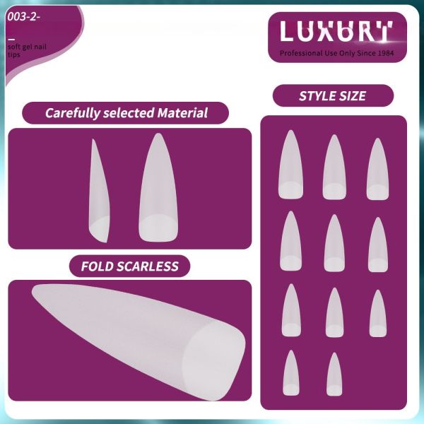 500PCS/Box Full Natural Matte False Nails 11 Sizes Gel Acrylic Nail Tips for Nail Extensions