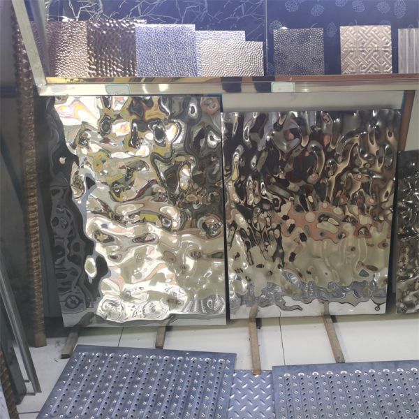 ASTM 3D Decorative Water Ripple Stainless Steel Sheet Wall Panel