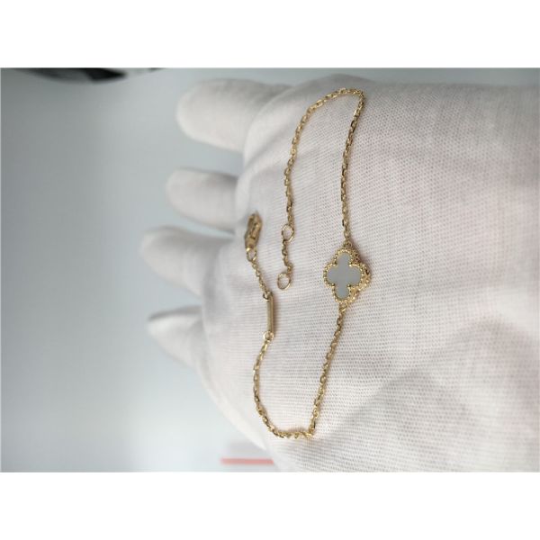 Van Cleef Arpels Sweet Alhambra bracelet 18k yellow gold with white mother-of-pearl