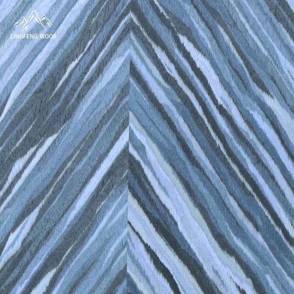 Peinture à l'encre de placage en ingénierie couleur bleue 0,4 mm pour les meubles Ayous