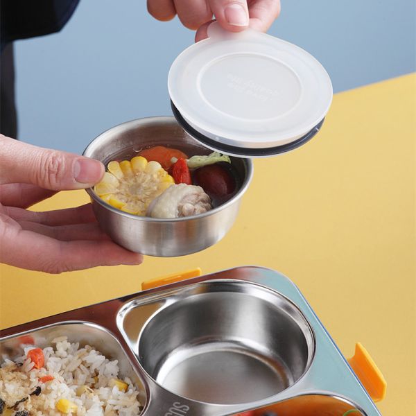 Металлическая коробка с обедом Bento 4 отсек 304 из нержавеющей стали