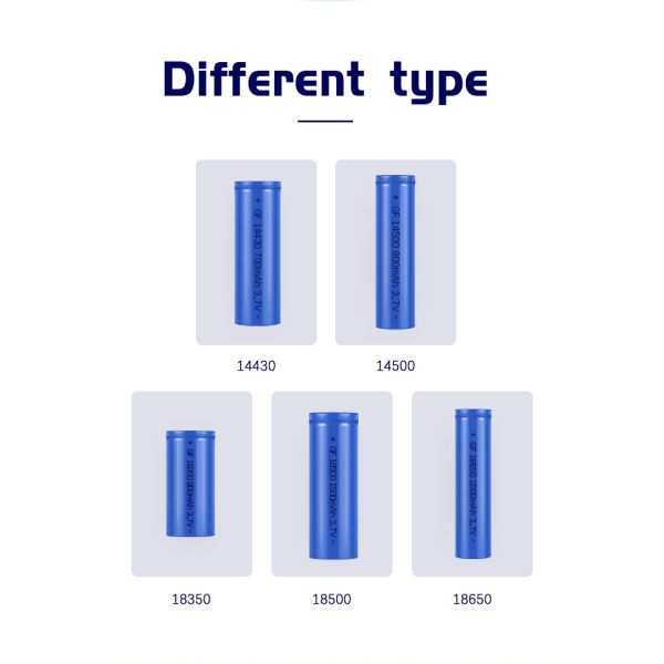 3.7 V Lithium Ion Battery Cells 14430 14500 14650 16340 18350 18500 18650