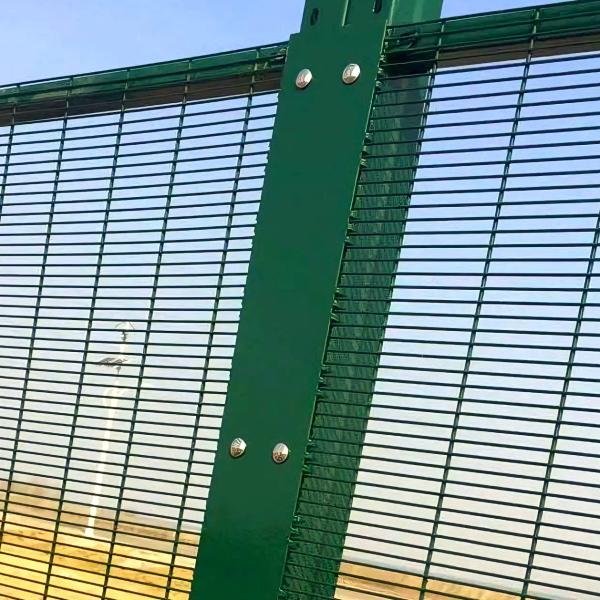 Galvanized PVC coated 358 anti climbing safety fence high-density transparent mesh guardrail