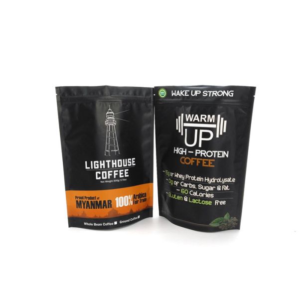 Сумки Мылар кофе белизны 1кг алюминиевой фольги штейновые стоят вверх мешок кофейного зерна с молнией