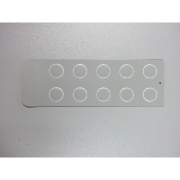 Embossed Concave Convex Membrane Control Panel With 3M Adhesive , Customized