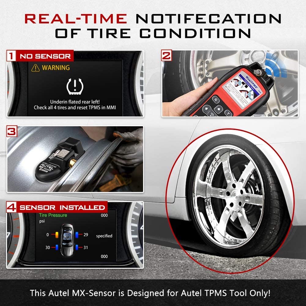 Autel MX Sensor 315MHz+433MHz 2 в 1 Универсальный программируемый датчик TPMS