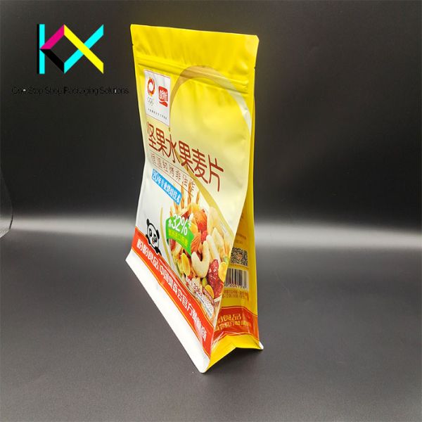 Digital Printed Plastic Pouch Bags 300g Flat Bottom Zipper Bag With Valve