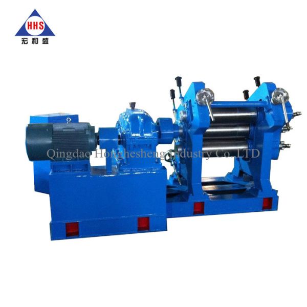 Three Rolls Rubber Calender Mill 0.2MM For Double Side Coating