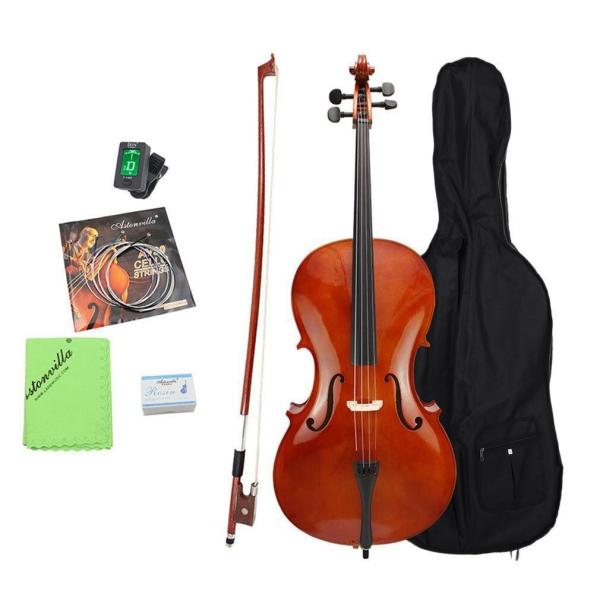 China Hand Made  Professional Wholesale Glossy Varnishing 4/4 Cello The panels are  made of solid spruce wood