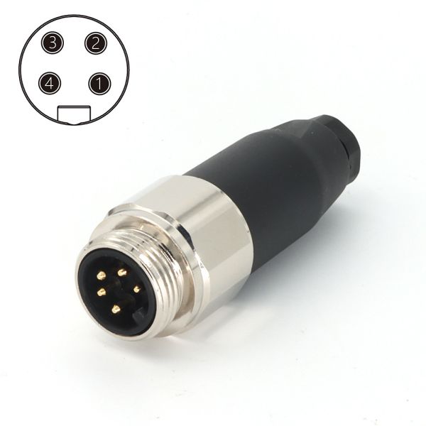 Conjunto com fio de campo 7/8 " Conector 4 Pin A Código macho