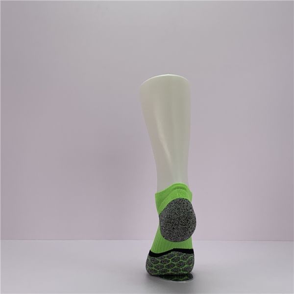 Green High Ankle Socks Custom Made for Quick Dry Soft Cotton and Anti Slip Function