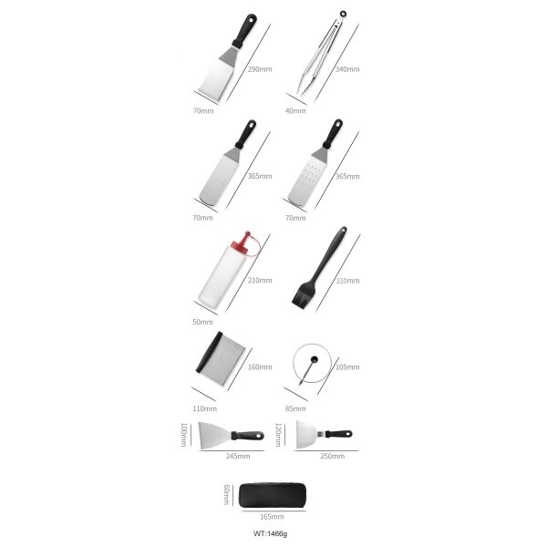 Набор утвари барбекю кухни набора гриля нержавеющей стали RosH располагаясь лагерем