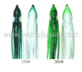 Soft squid skirt fishing lure color: 332#~409# size:3~15