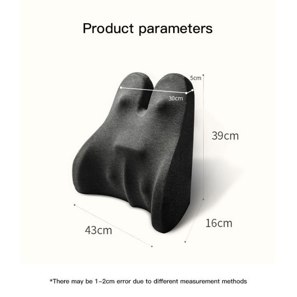 Ergonomic Office Seat Back Support Massage Pillow Knitted and Multi Kinetic Electric