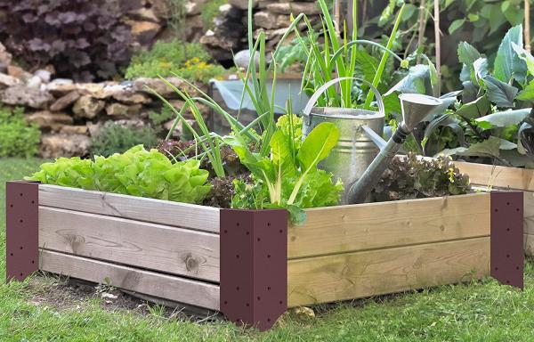 DIY Vegetable Raised Garden Bed Corner Bracket With Fixing Lip Offered Powder Coating