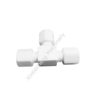 Junção branca resistente à corrosão de PTFE T que cabe o conector do plástico T de -200 a 250 graus