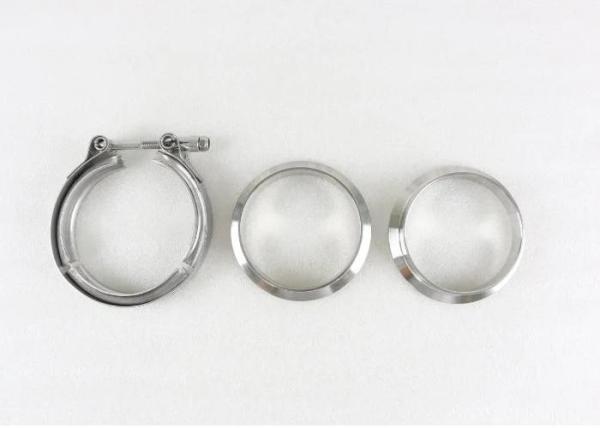 Exhaust System V Bend Heavy Duty Tube Clamps Stainless Steel Spot Welded