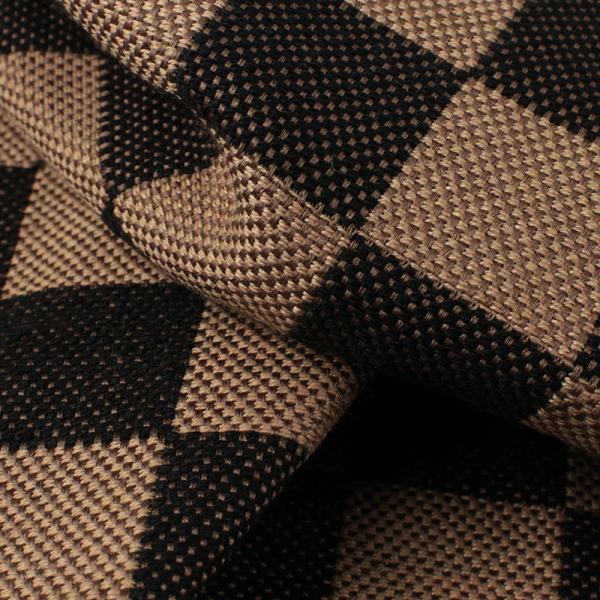 1.0mm Thick Linen Plaid Flax Fabric Waterproof Stretch Flocked Outdoor for Sofa Bag Car Seat Belt Faux Leather Woven Backing