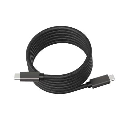 OEM Cable USB 2.0 magnético preto Tipo-C para Tipo-C Cable de dados de telefone móvel