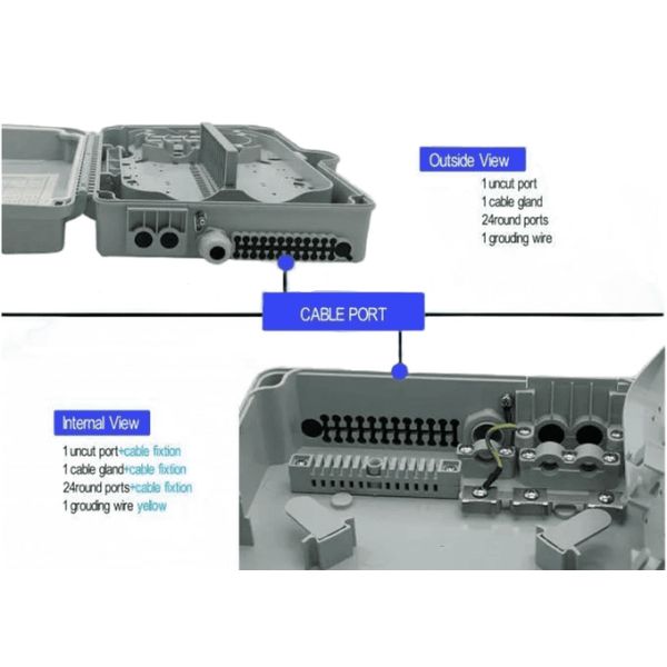 Simplex Fiber Optic Terminal Box OM3 / OM4 Fiber Splitter Distribution Box