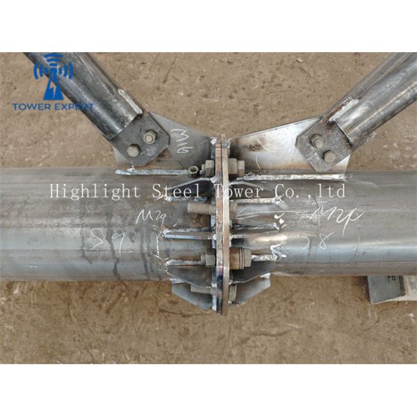 Hybrid Lattice Tubular Tower ANSI TIA222G H And European Standards For Telecom Electric Pipe Tower