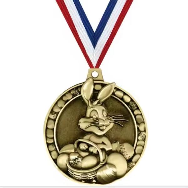 Medalla de metal personalizada de fábrica con cinta Medallas de fútbol personalizadas